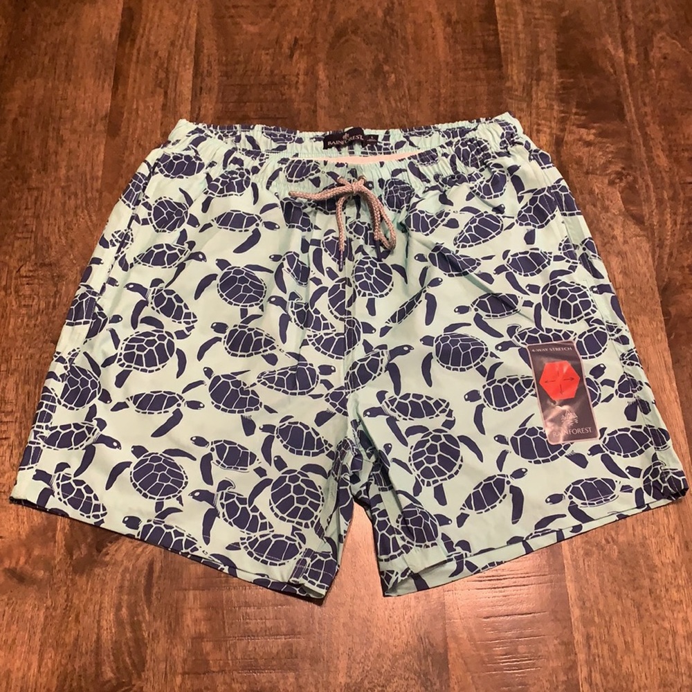 Rainforest Turtles Gone Wild Swim Trunk